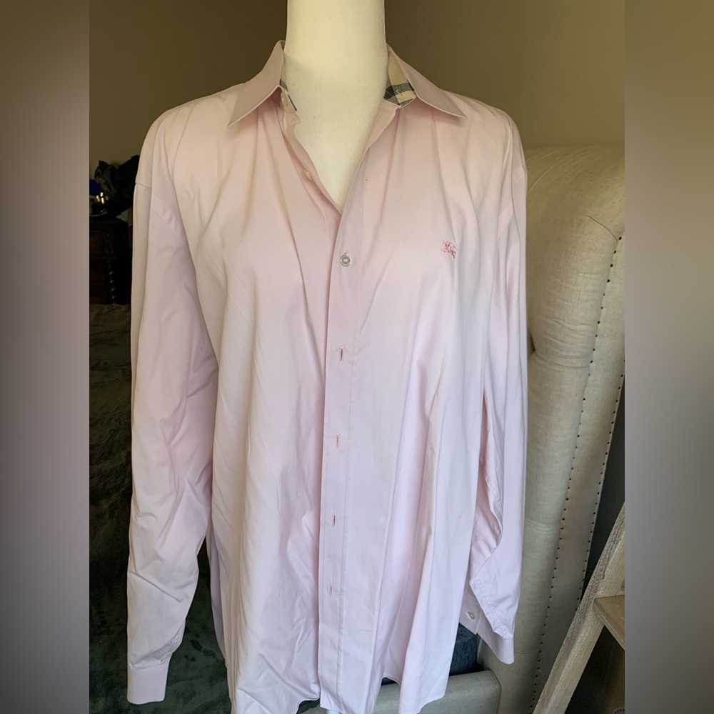Burberry Pink Dress Shirt Classic Cotton